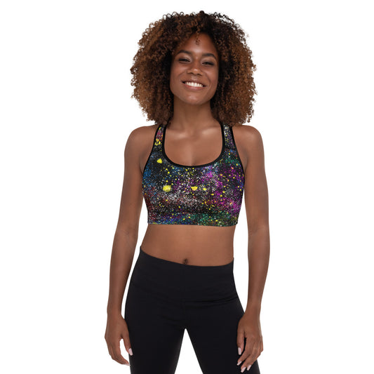 Painted Nebula Padded Sports Bra