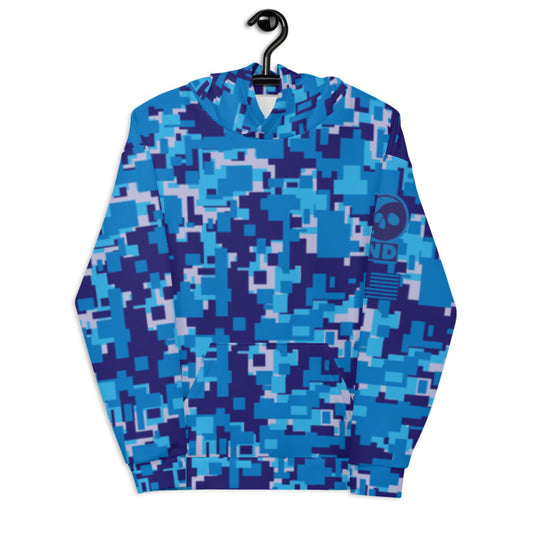 Aquamarine Camo Namari Unisex Hoodie