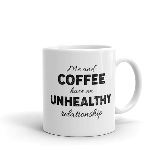 Coffee Relationship White glossy mug