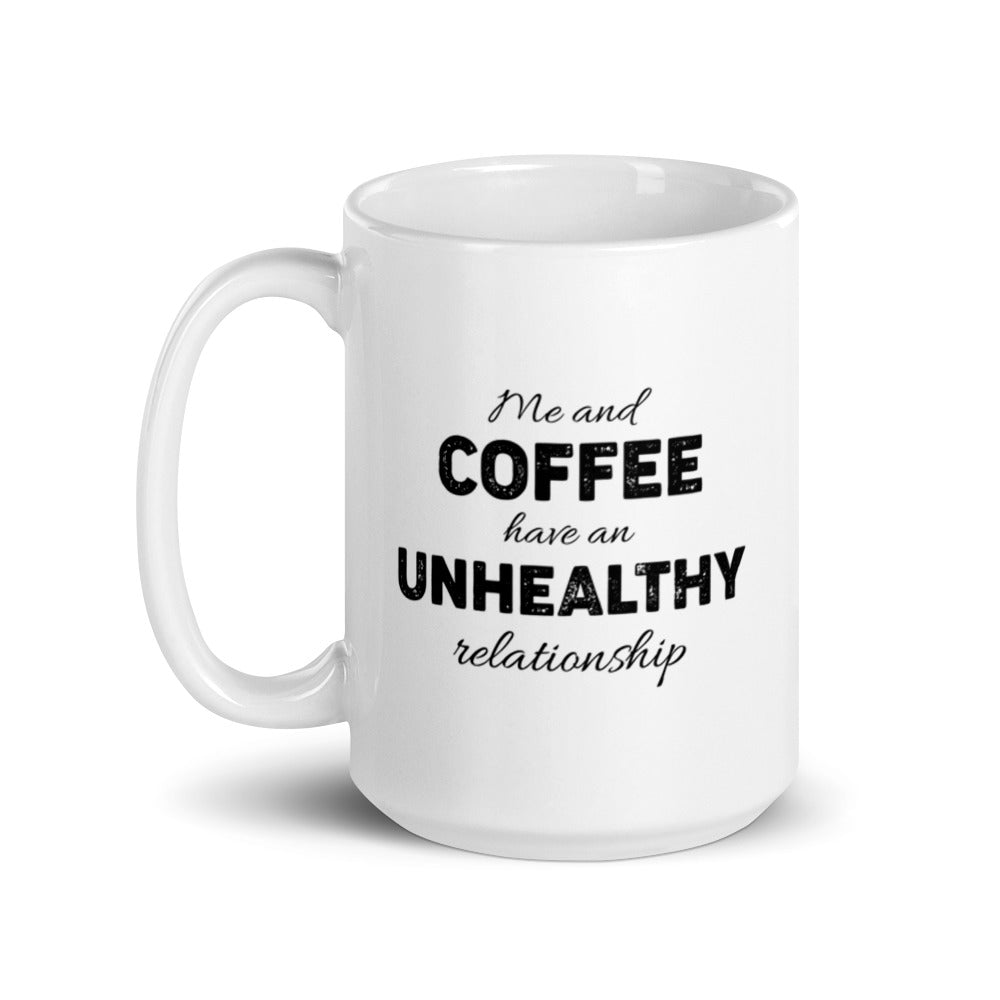 Coffee Relationship White glossy mug